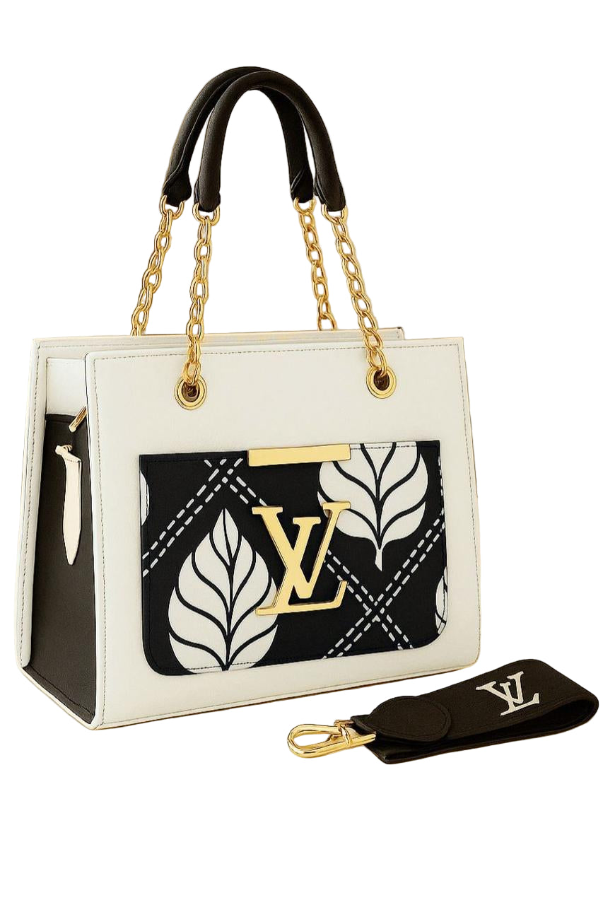 Lv Printed Cross Body Bag For Girls with 2 Straps - ThreeSons