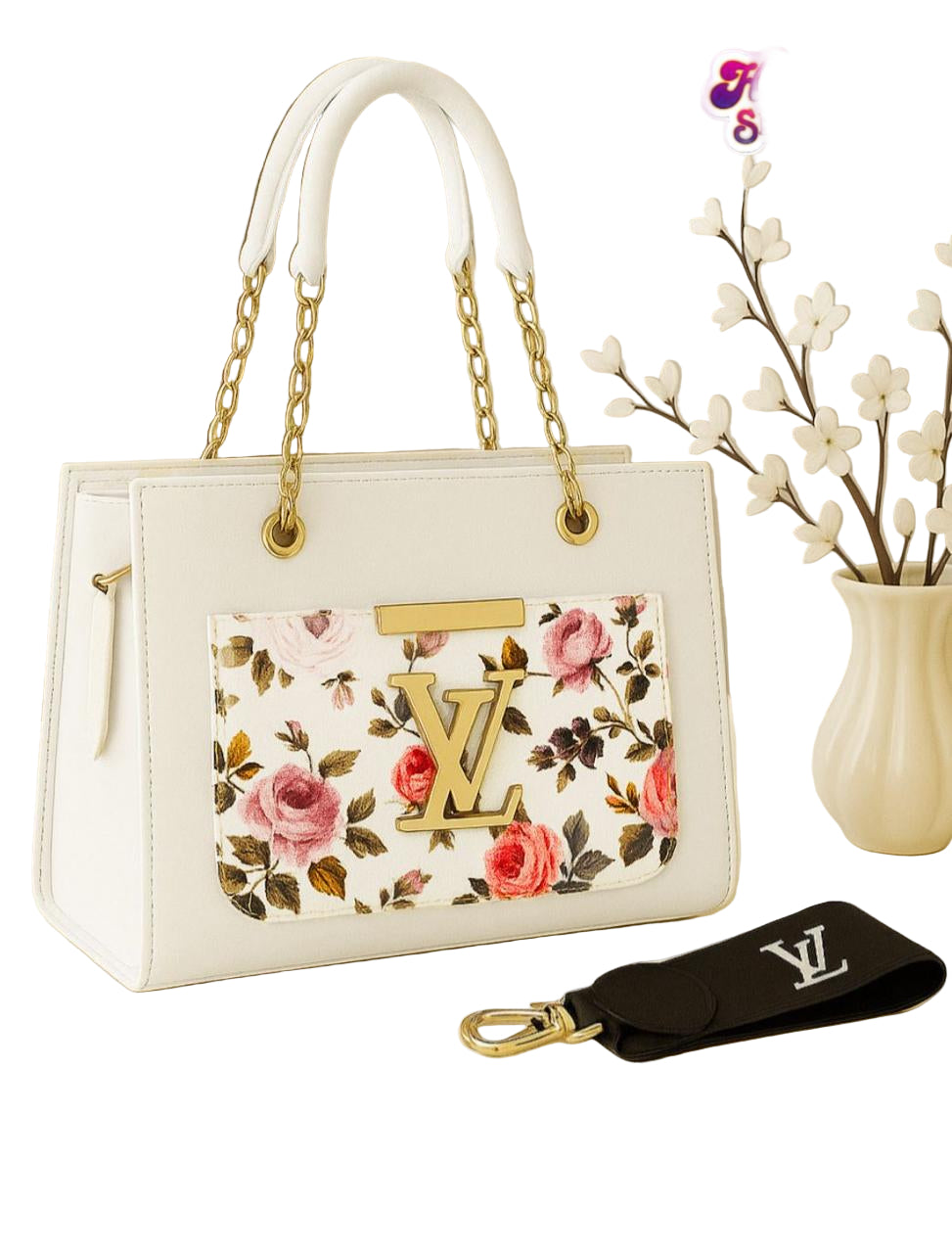 Lv Printed Cross Body Bag For Girls with 2 Straps - ThreeSons