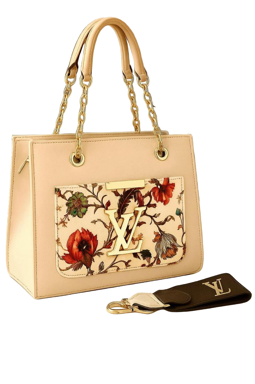Lv Printed Cross Body Bag For Girls with 2 Straps - ThreeSons