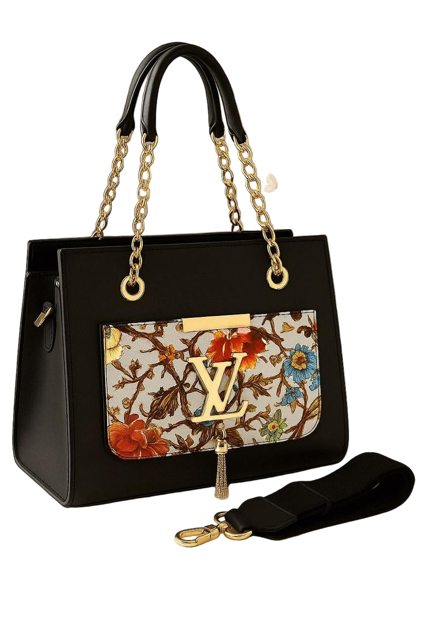 Lv Printed Cross Body Bag For Girls with 2 Straps - ThreeSons