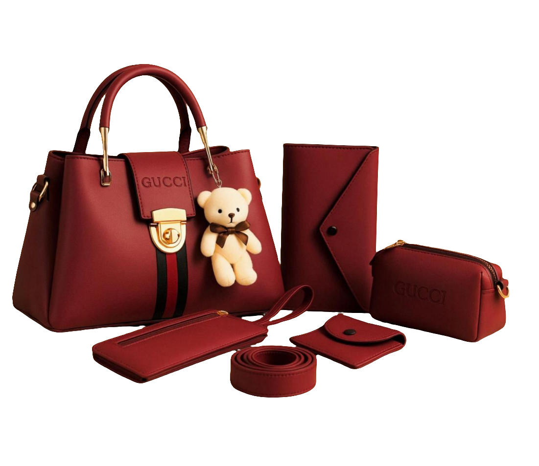 Master Quality Gucci 5 Pcs Shoulder Bag Set for Girls - ThreeSons