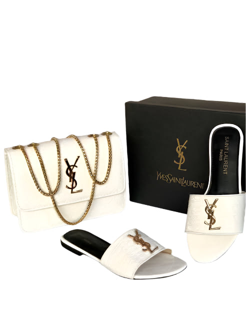 Saint Laurent Slipper, YSL Cross Body Bag - ThreeSons