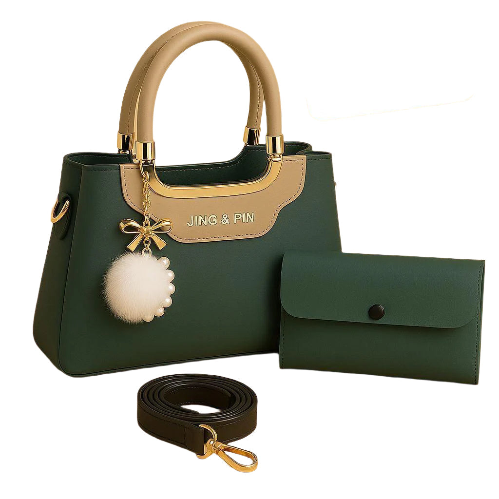 Synthetic Leather Handbag - ThreeSons
