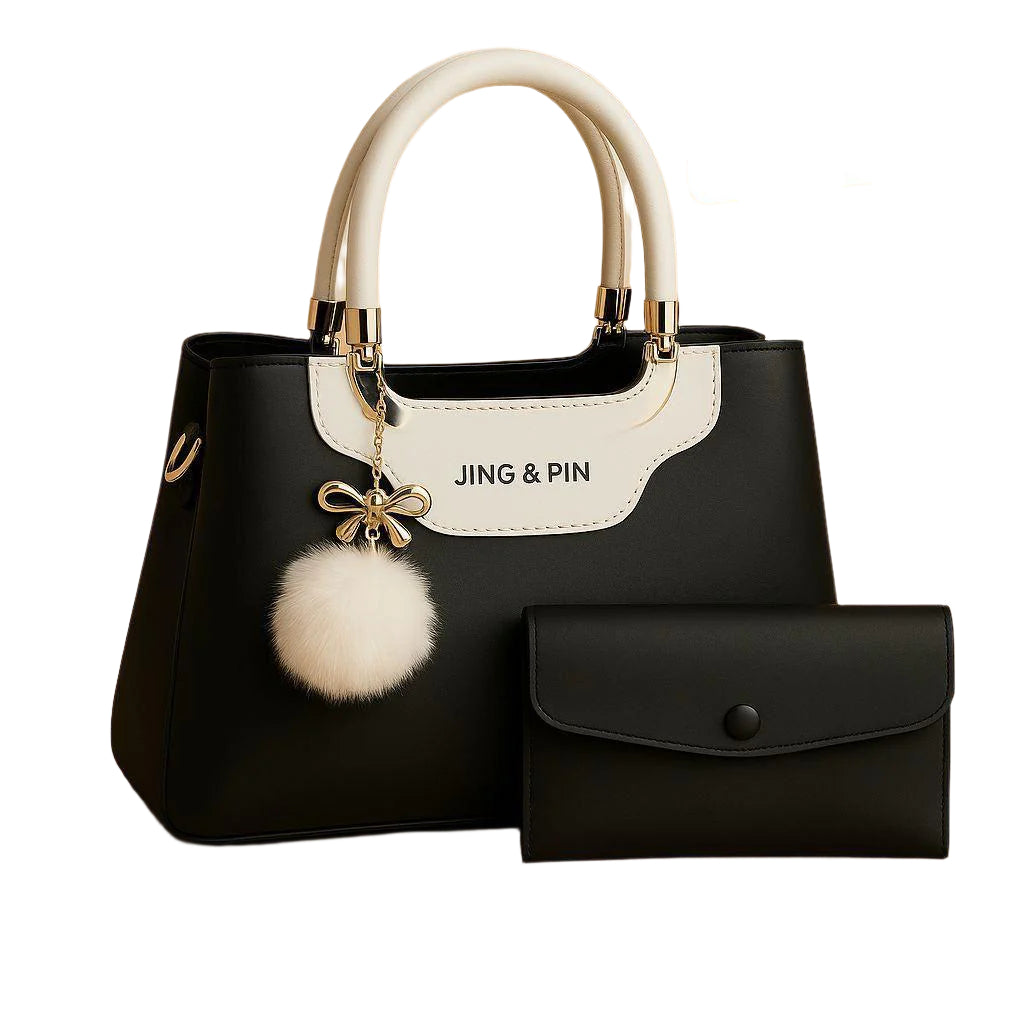 Synthetic Leather Handbag - ThreeSons