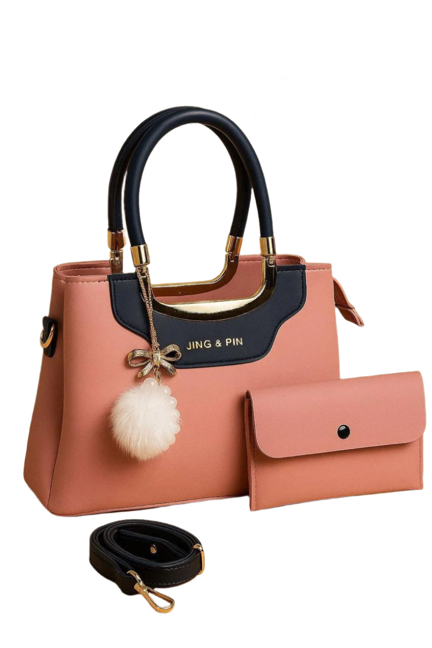Synthetic Leather Handbag - ThreeSons