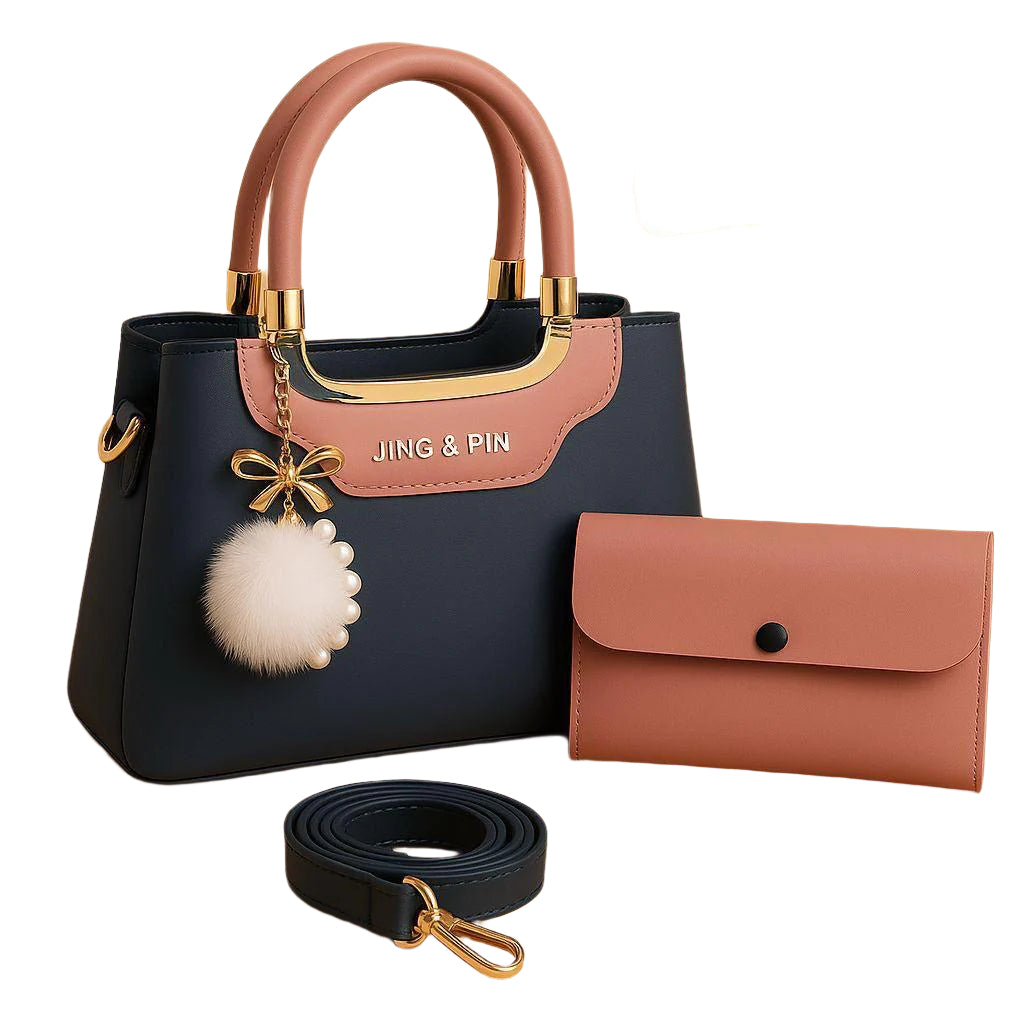 Synthetic Leather Handbag - ThreeSons