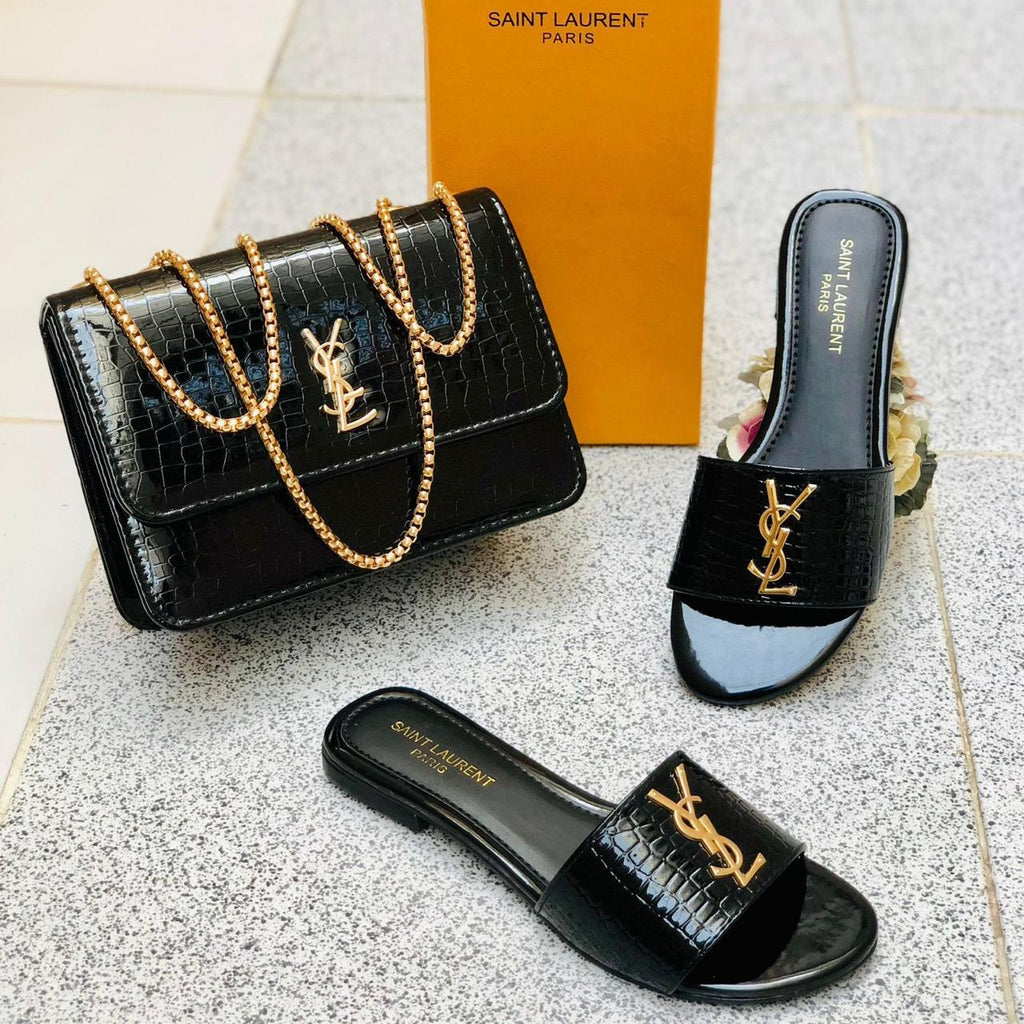 YSL Saint Laurent Slipper + CrossBody Bag* - ThreeSons